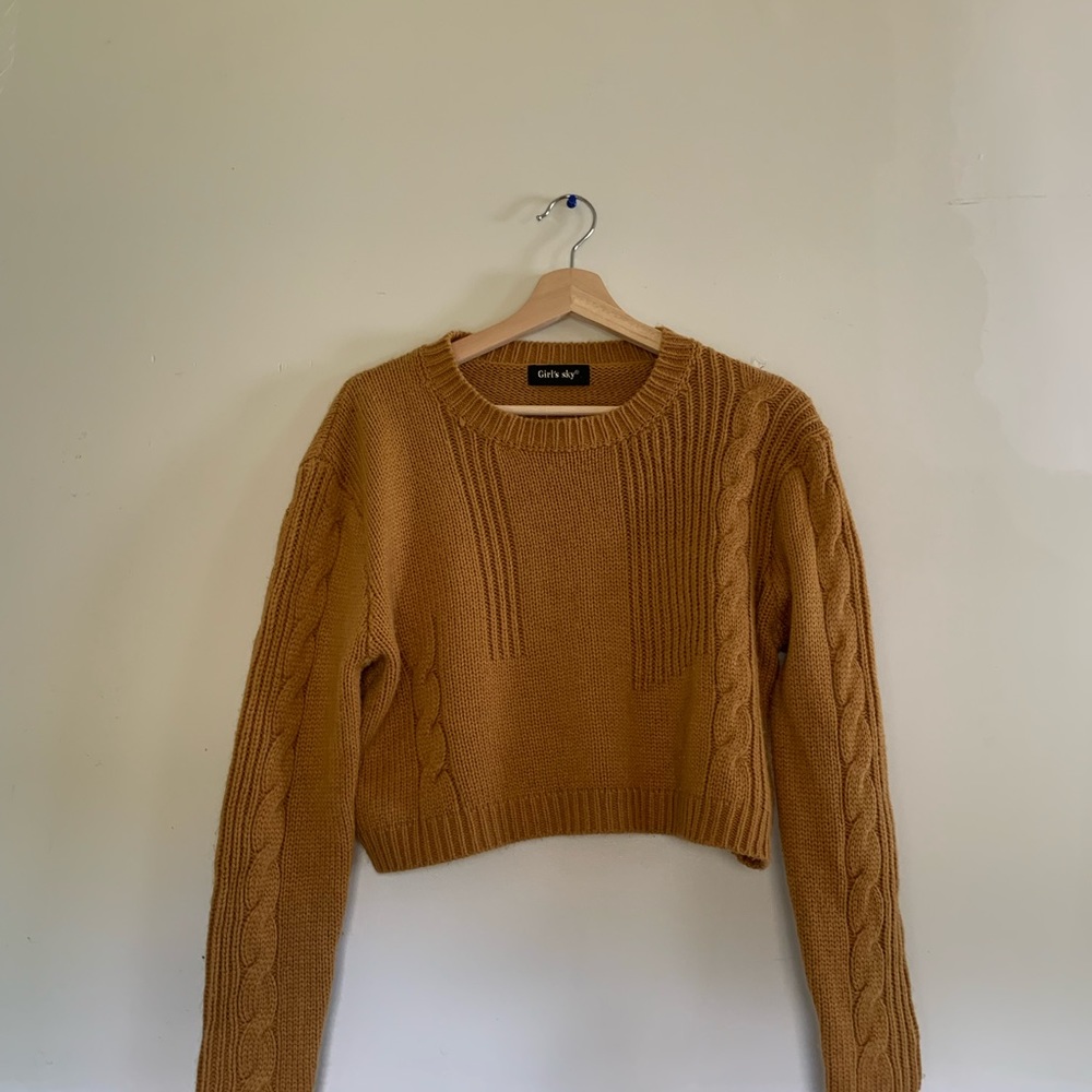 cropped knit sweater